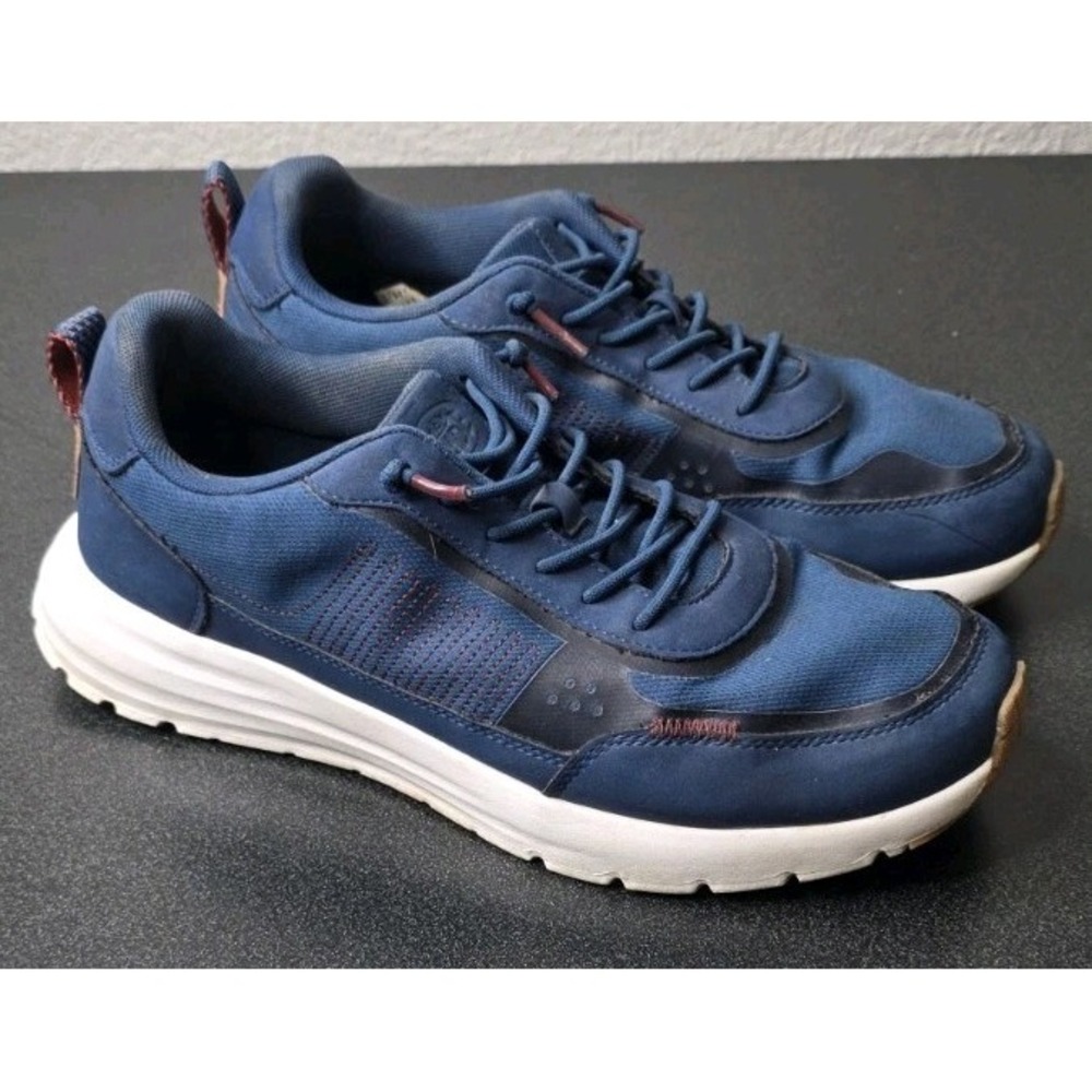 HEY DUDE Men 11 Sirocco Alta Slip On Sneaker Navy Casual Tennis Shoe